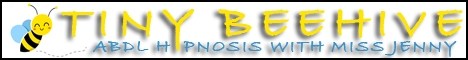 Web banner for ABDL hypnosis with a baby bee